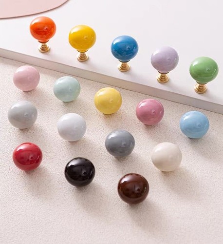 Colorful ceramic cabinet - colorful, knobs