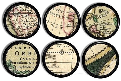 Vintage world map cabinet - vintage,