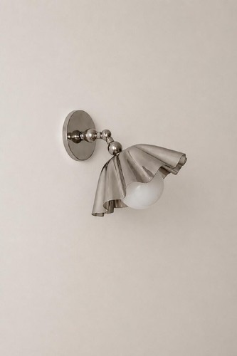 Sculptural brass wall sconce - wall,