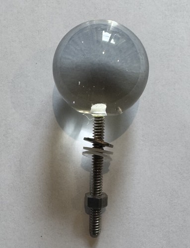 Clear glass ball shaped