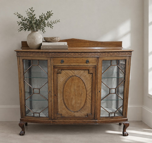 Antique mahogany display - mahogany,