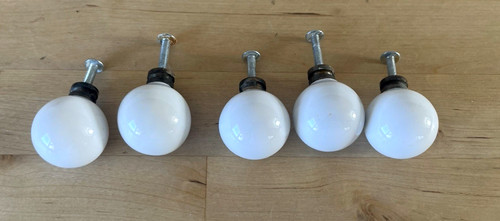 Vtg white porcelain brass - porcelain, &